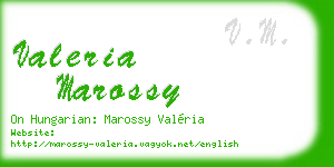 valeria marossy business card